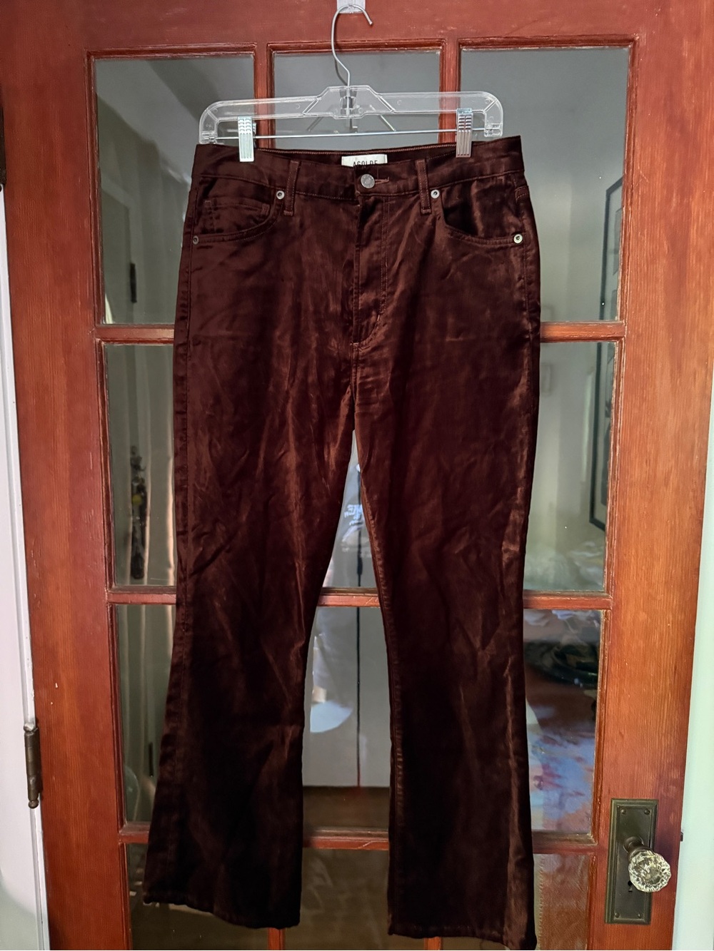 Agolde Nico boot velvet pants 28